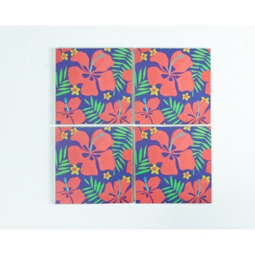Hello Hibiscus Coaster Set 2