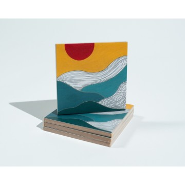 Sun Waves Coaster Set